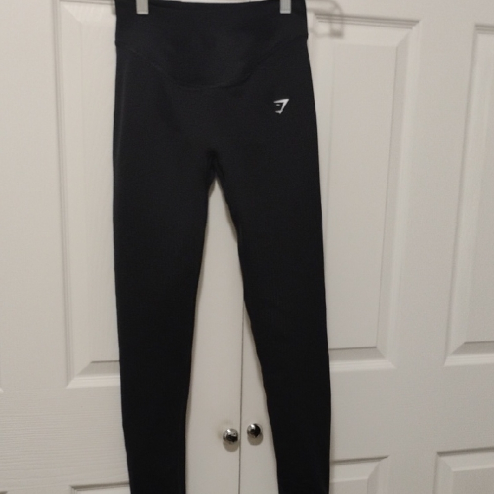 Gymshark Black High-Waisted Leggings, Size Small